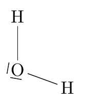 Molécule d'eau coudée