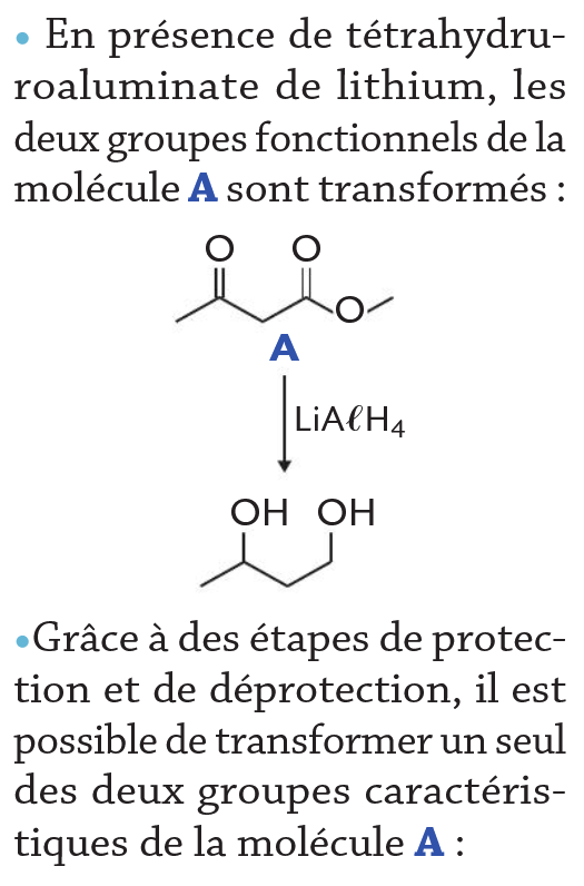 Protection d'une fonction chimique